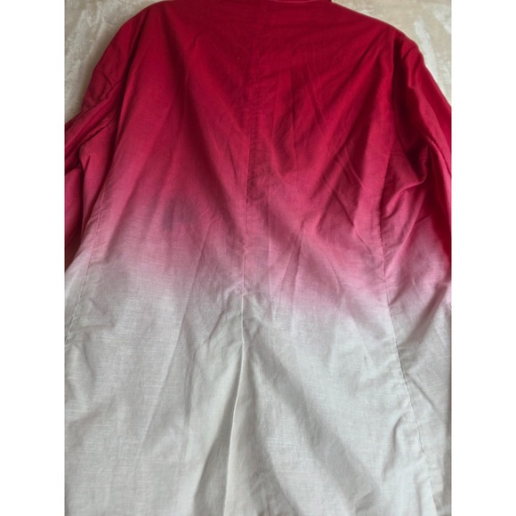 Paisley Gray Ombre Pink White Linen Blend Blazer Jacket Mens Size L Slim Fit NWT - Picture 11 of 12